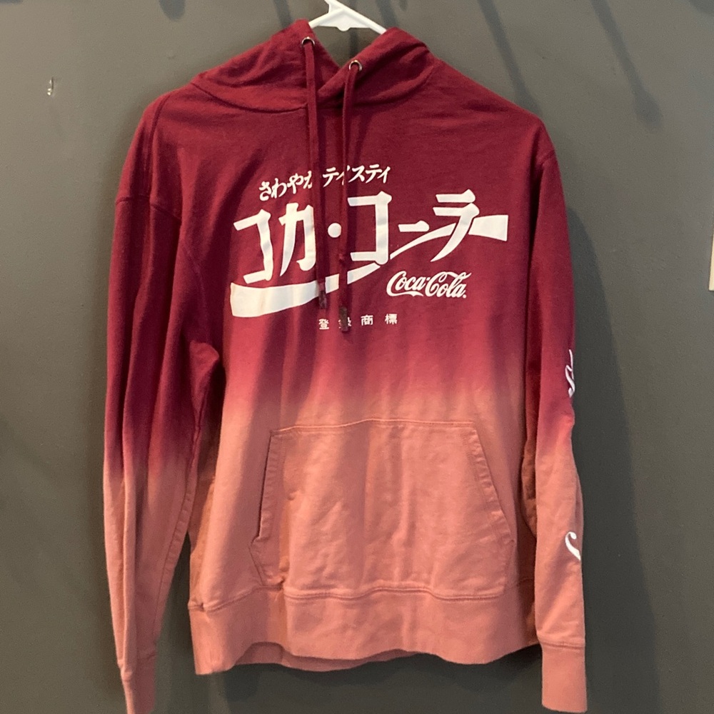 Coca-Cola medium tie dye Asian language hoodie great condition size